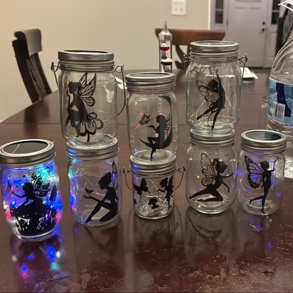 Solar Fairy Light Mason Jars - Multicolor or white lights. One random fairy jar - Picture 2 of 10